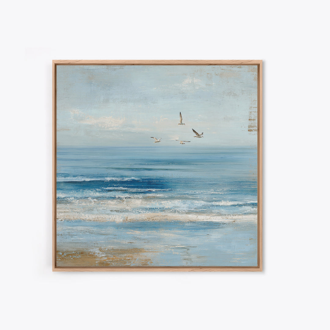 Coastal Aerial Shoreline Canvas Print, Living Room Art, Pet Portraits, Living Room Decor, Fine Art, Living, Neutral Decor, LIR-1x1-35
