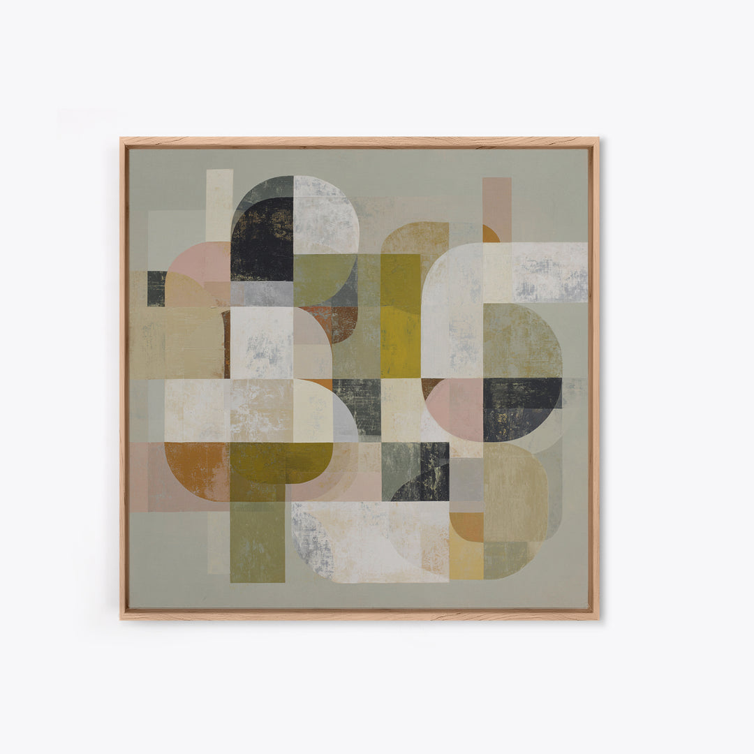 Abstract Organic Shapes Framed Canvas Print, Living Room Art, Printable Art, Living Room Decor, Abstract Art, Living, LIR-1x1-39
