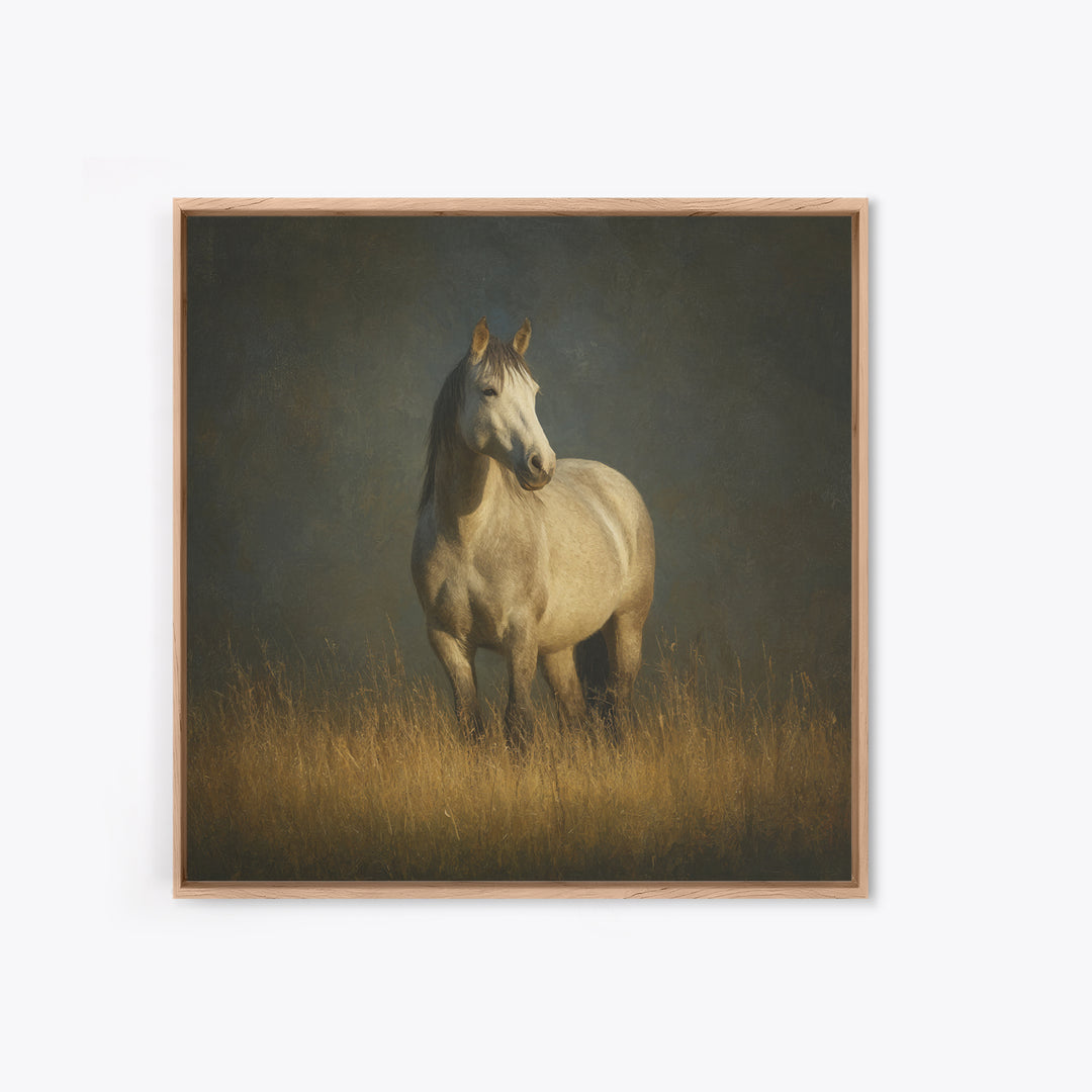 Contemporary Horse Portrait Framed Canvas Print, Living Room Art, 3 Piece Wall Art, Living Room Decor, Fine Art, Living, LIR-1x1-58
