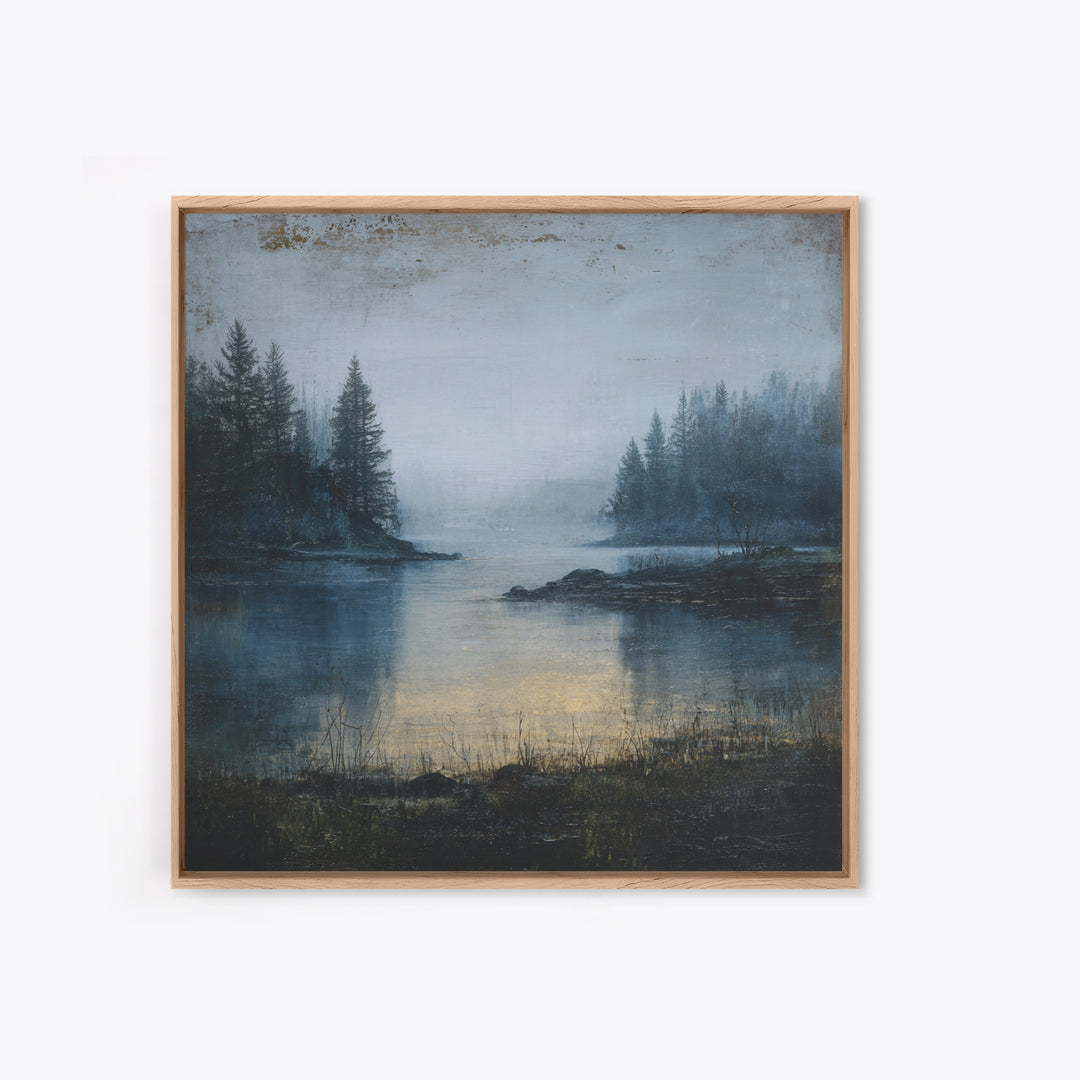 Minimal Scandinavian Forest Framed Canvas Print, Living Room Art, Boho Decor, Living Room Decor, Living, Digital Prints, LIR-1x1-61