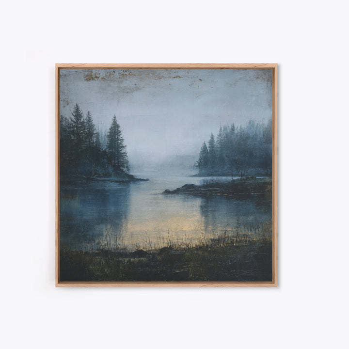 Minimal Scandinavian Forest Framed Canvas Print, Living Room Art, Boho Decor, Living Room Decor, Living, Digital Prints, LIR-1x1-61