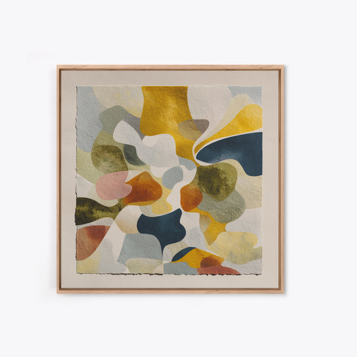 Abstract Organic Shapes Framed Canvas Print, Living Room Art, Neutral Decor, Living Room Decor, Fine Art, Living, Home Decor, LIR-1x1-63