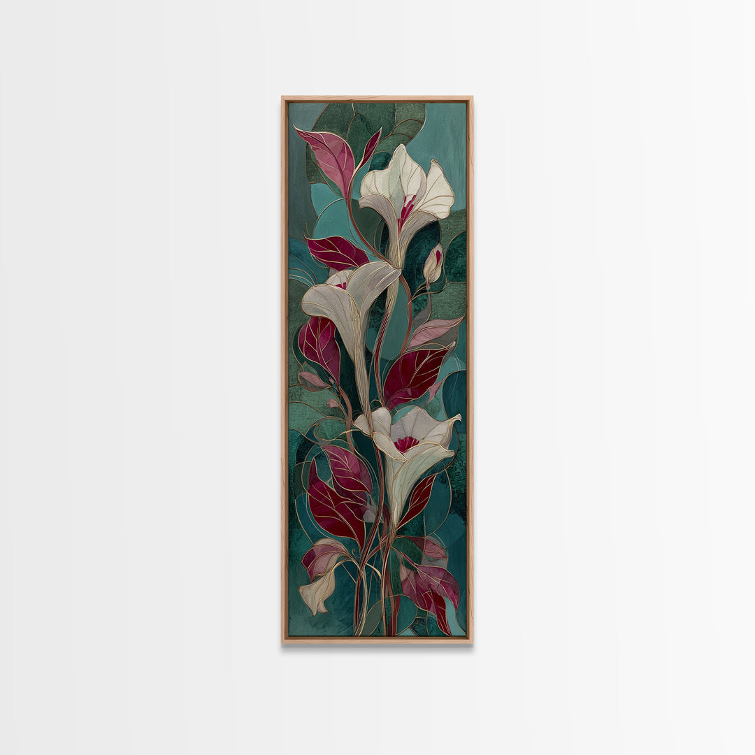 Botanical Vase Painting Canvas Print, Living Room Art, Gallery Decor, Living Room Decor, Fine Art, Living, Wall Art, Home Decor, LIR-1x3-14