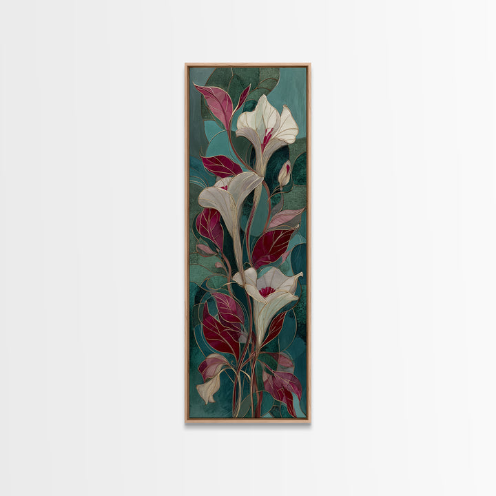 Botanical Vase Painting Canvas Print, Living Room Art, Gallery Decor, Living Room Decor, Fine Art, Living, Wall Art, Home Decor, LIR-1x3-14