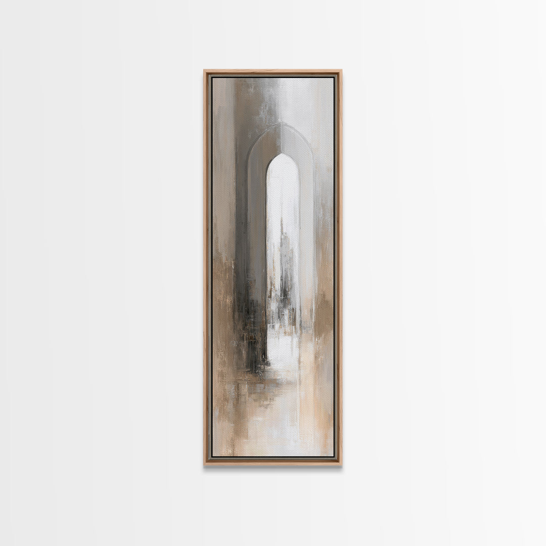 Black and White Architectural Arch Composition Canvas Print, Living Room Art, Digital Wall Art, Living Room Decor, Living, LIR-1x3-19