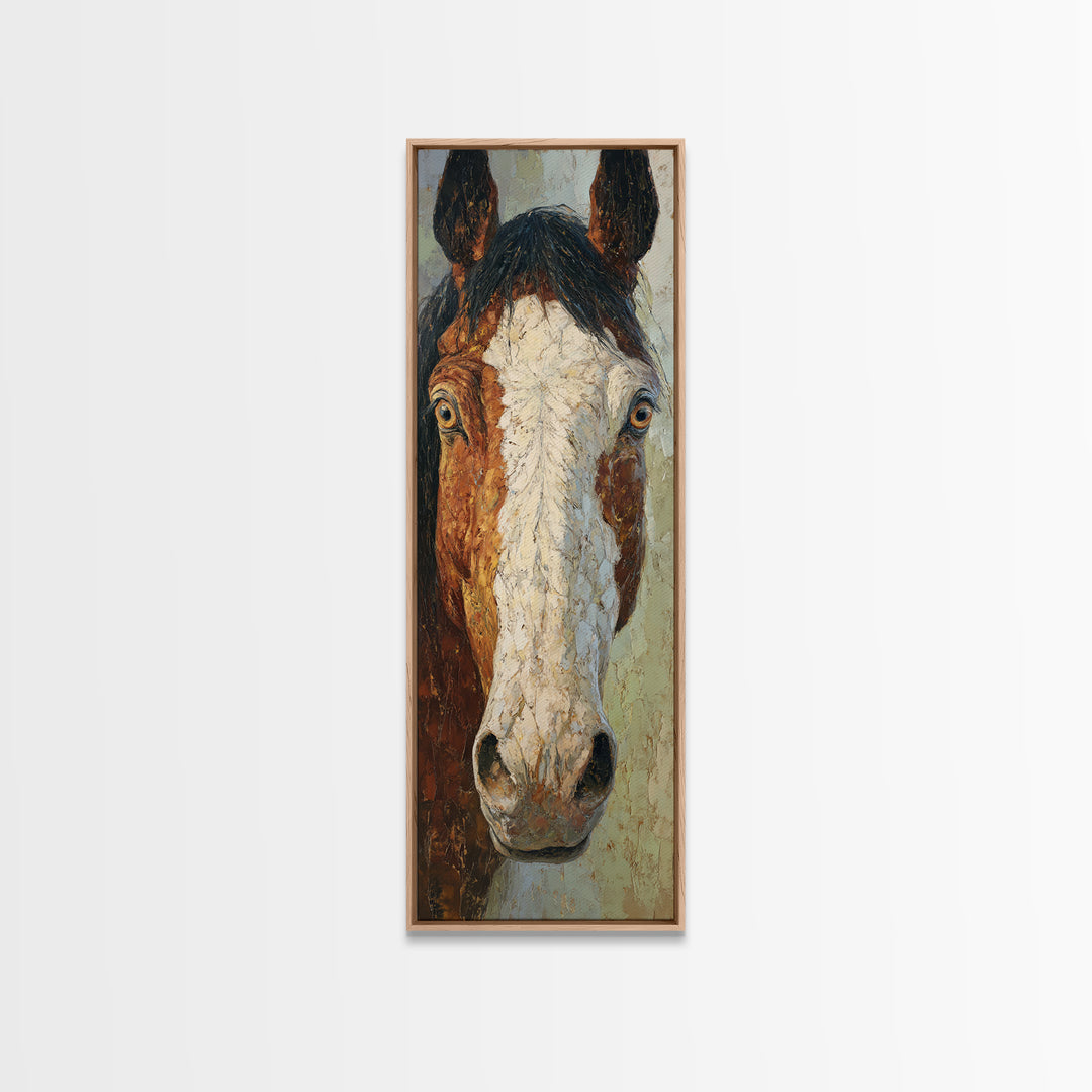 Contemporary Horse Portrait Canvas Print, Living Room Art, Modern Wall Art, Living Room Decor, Fine Art, Living, LIR-1x3-22