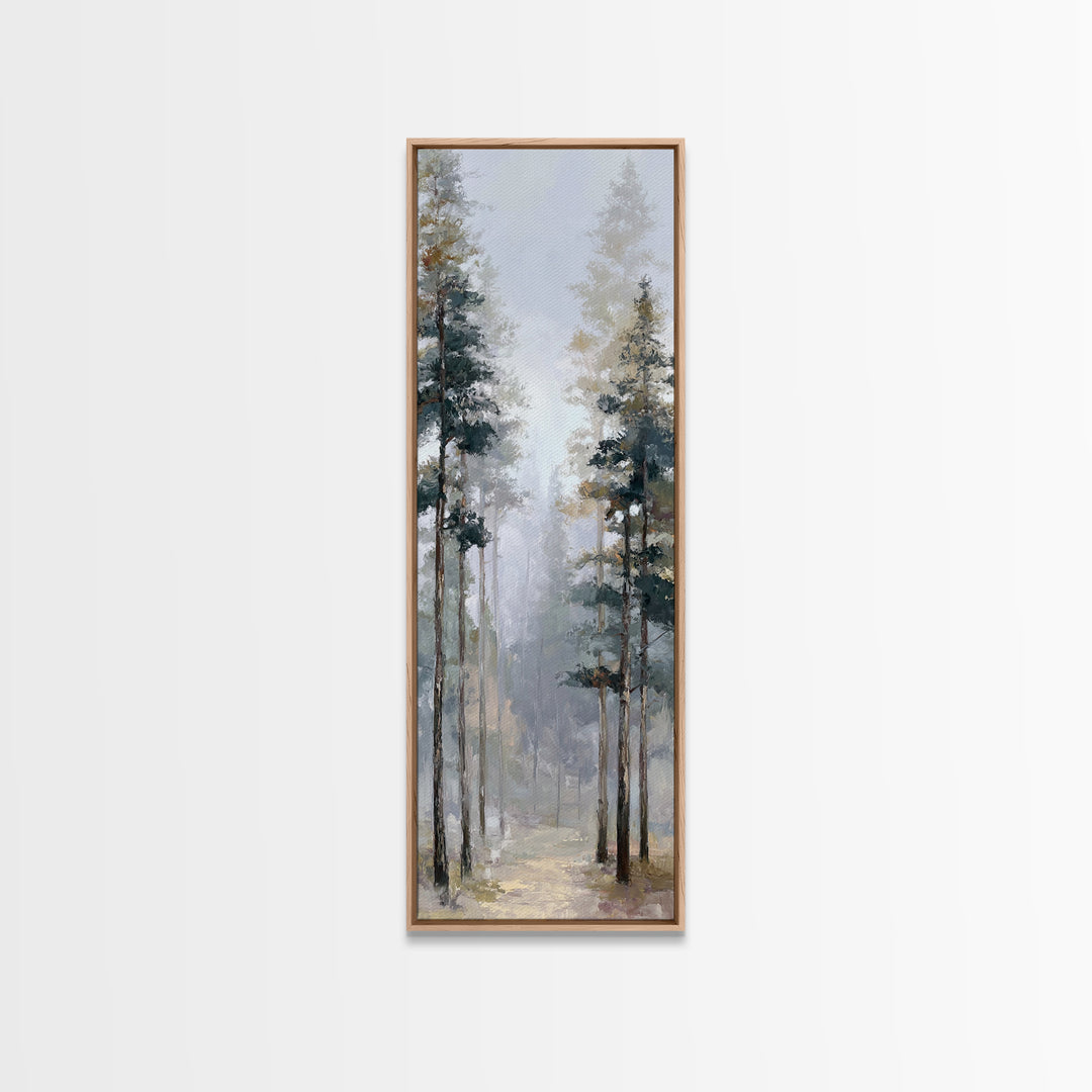 Minimal Scandinavian Forest Canvas Print, Living Room Art, Mid Century Modern, Living Room Decor, Living, Abstract Wall Art, LIR-1x3-25