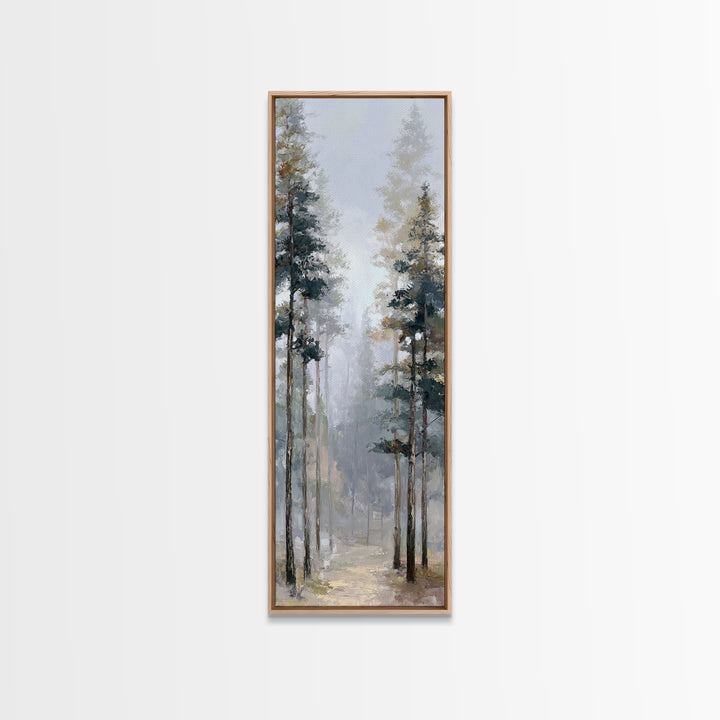 Minimal Scandinavian Forest Canvas Print, Living Room Art, Mid Century Modern, Living Room Decor, Living, Abstract Wall Art, LIR-1x3-25
