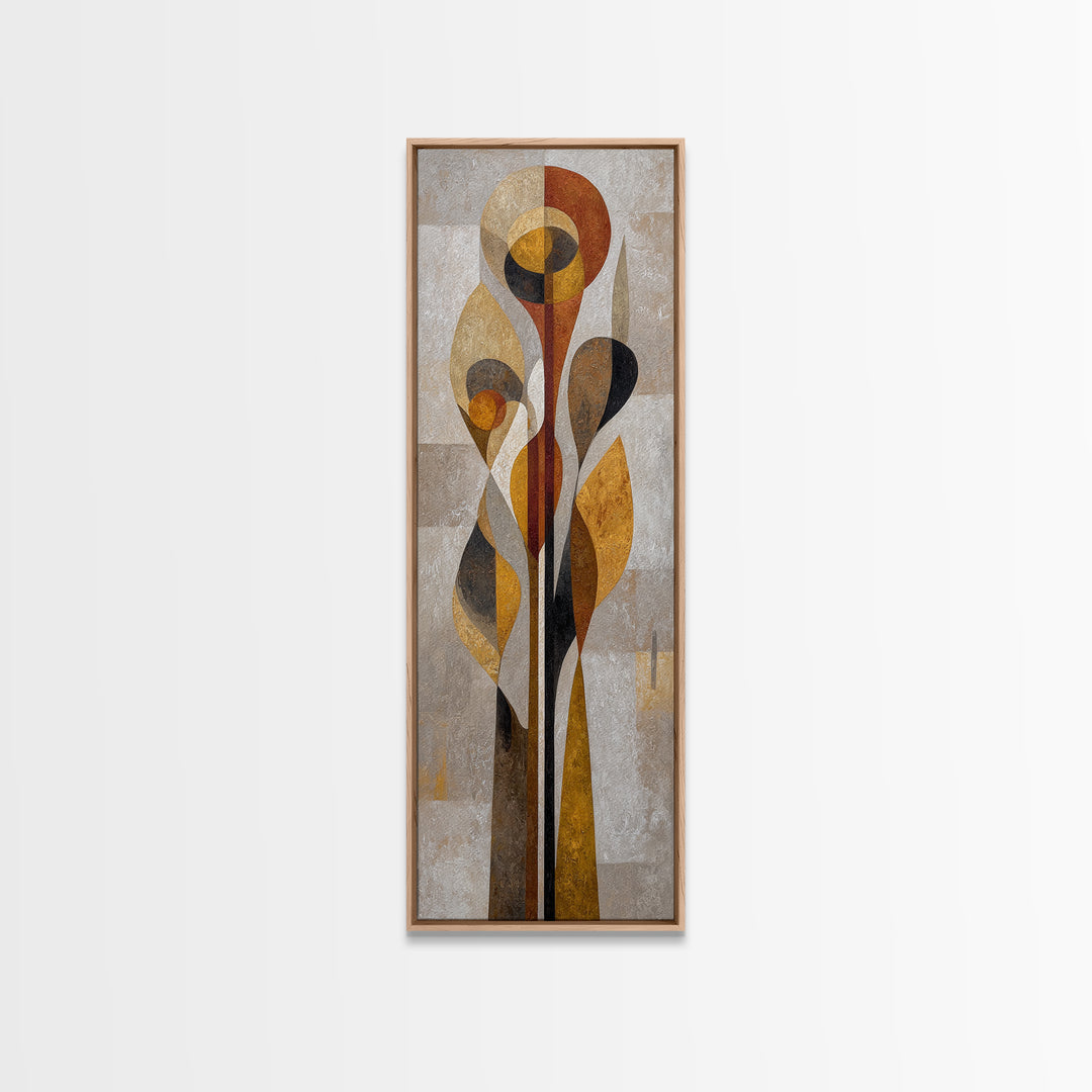 Abstract Organic Shapes Framed Canvas Print, Living Room Art, Printable Wall Art, Living Room Decor, Abstract Art, Living, LIR-1x3-3