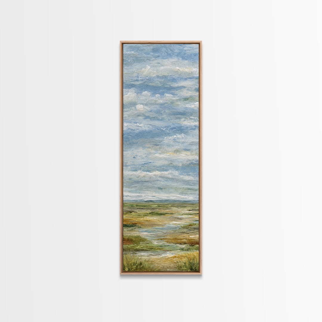 Quiet Meadow Landscape Canvas Print, Living Room Art, Living Room Decor, Watercolor Art, Living, Abstract Wall Art, LIR-1x3-35