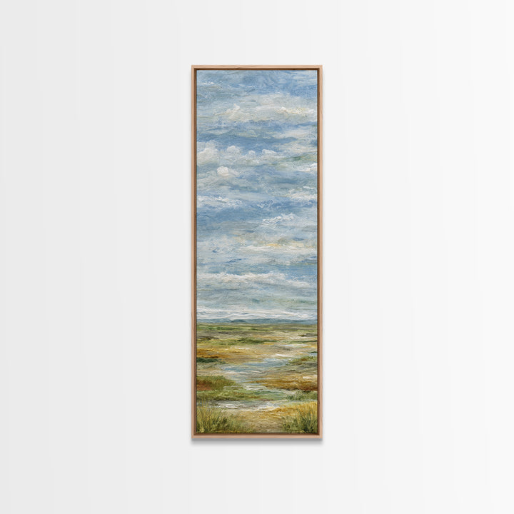 Quiet Meadow Landscape Canvas Print, Living Room Art, Living Room Decor, Watercolor Art, Living, Abstract Wall Art, LIR-1x3-35