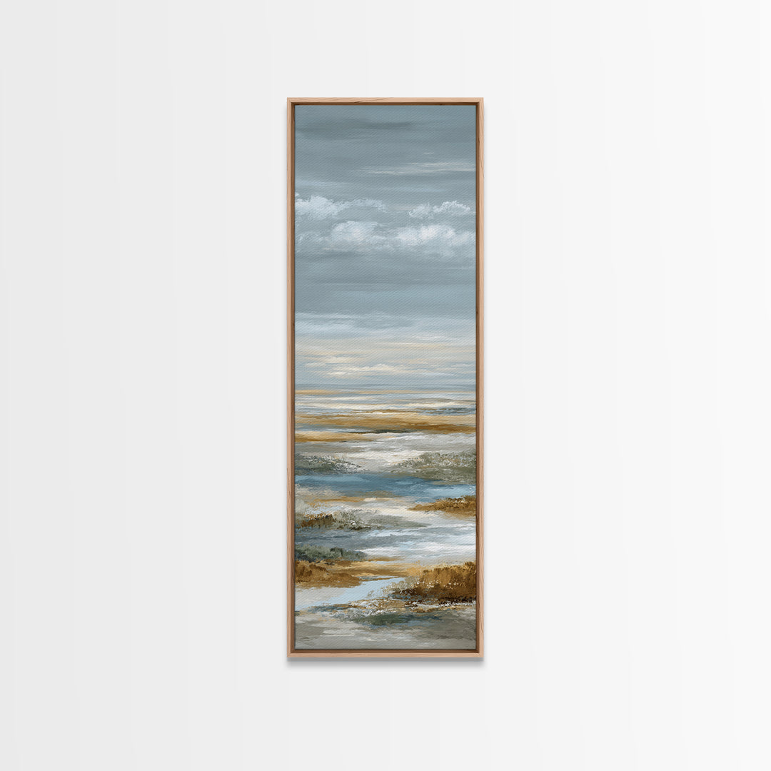 Modern Landscape with Expansive Calm Sky Canvas Print, Living Room Art, Apartment Decor, Living Room Decor, Oil Painting, LIR-1x3-39
