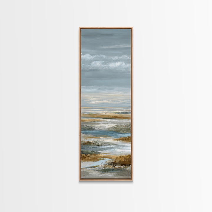 Modern Landscape with Expansive Calm Sky Canvas Print, Living Room Art, Apartment Decor, Living Room Decor, Oil Painting, LIR-1x3-39