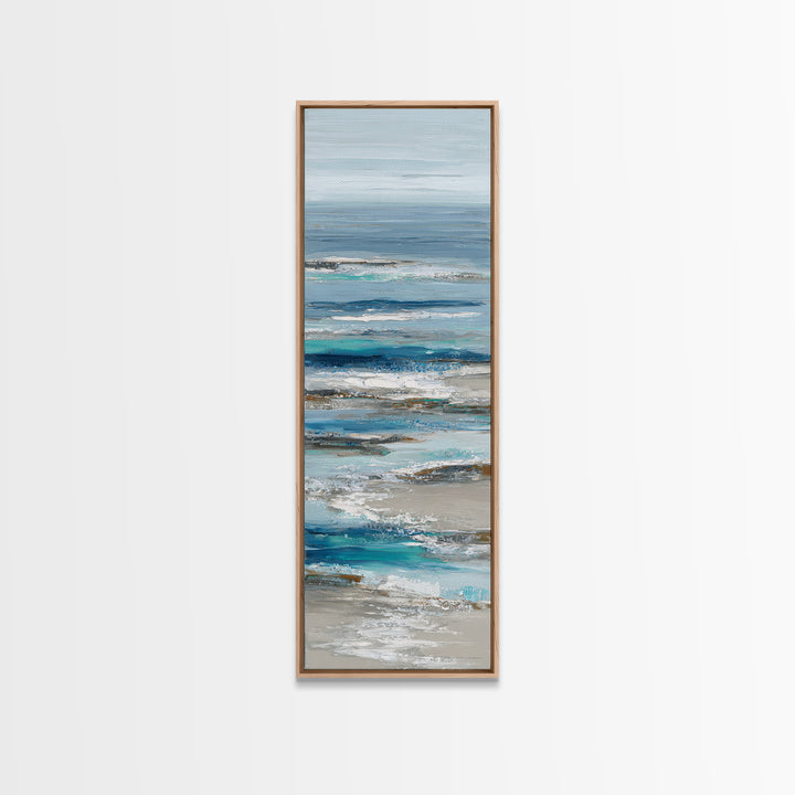 Coastal Aerial Shoreline Framed Canvas Print, Living Room Art, Pet Portraits, Living Room Decor, Living, Neutral Decor, LIR-1x3-47
