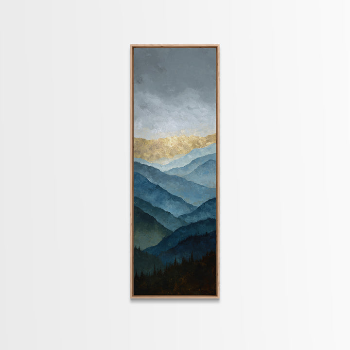 Classic Mountain Panorama for Cozy Interiors Canvas Print, Living Room Art, Mid Century Modern, Living Room Decor, Living, LIR-1x3-52