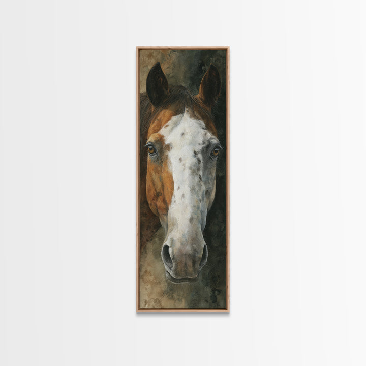 Contemporary Horse Portrait Framed Canvas Print, Living Room Art, Modern Decor, Living Room Decor, Fine Art, Living, Wall Decor, LIR-1x3-70