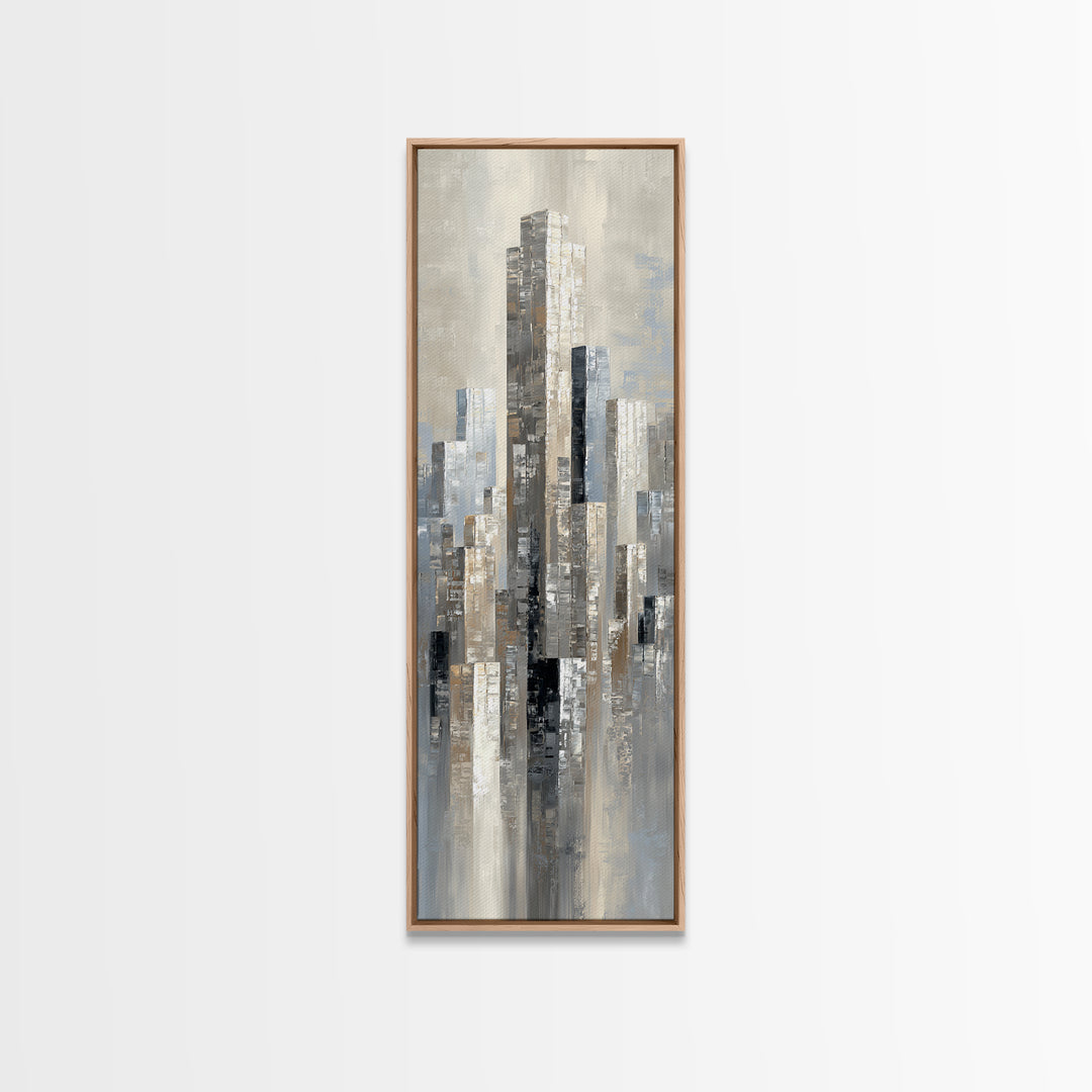 Modern City Skyline Canvas Print, Living Room Art, Boho Decor, Living Room Decor, Fine Art, Living, Digital Prints, Art Print, LIR-1x3-82