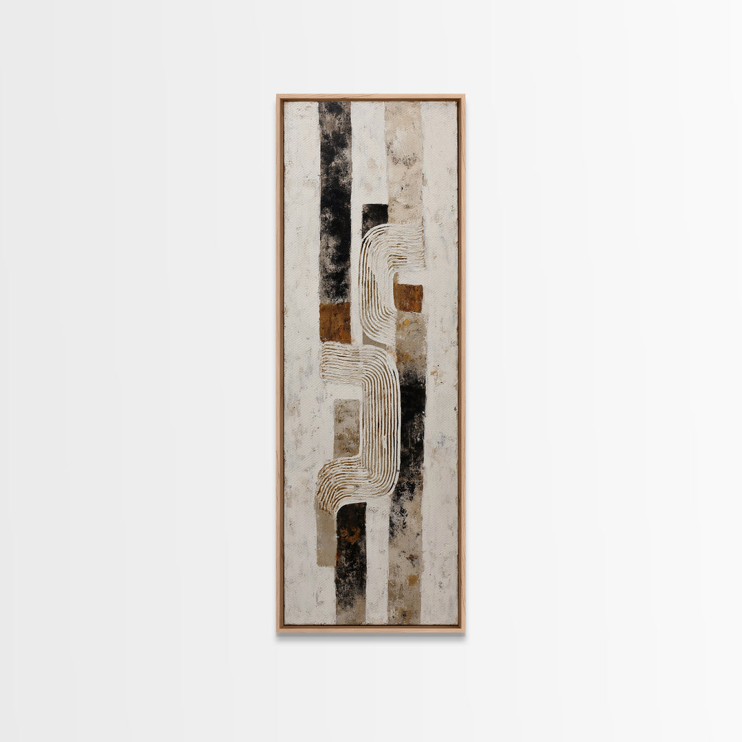 Monochrome Stone Texture Abstraction Canvas Print, Living Room Art, Luxury Decor, Living Room Decor, Abstract Art, Living, LIR-1x3-9