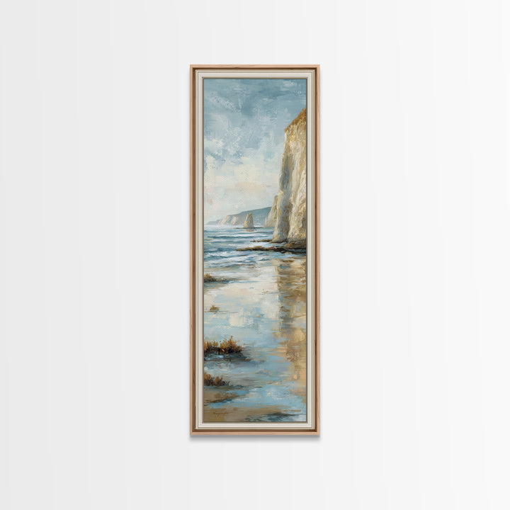 Moody Seascape for Dramatic Focal Point Canvas Print, Living Room Art, Wall Art, Living Room Decor, Oil Painting, Living, LIR-1x3-90