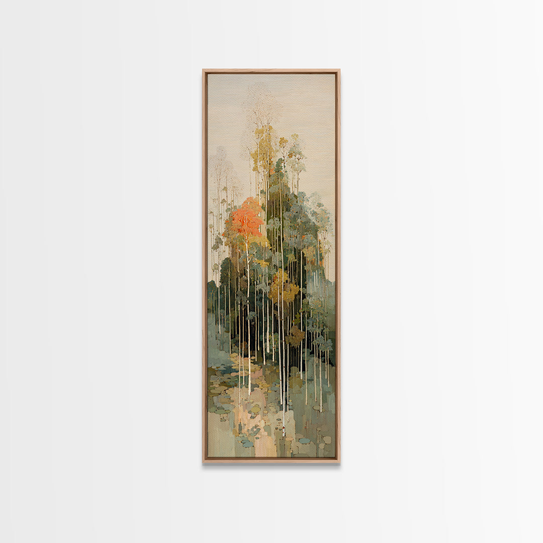 Minimal Scandinavian Forest Canvas Print, Living Room Art, Boho Decor, Living Room Decor, Fine Art, Living, Digital Prints, LIR-1x3-97