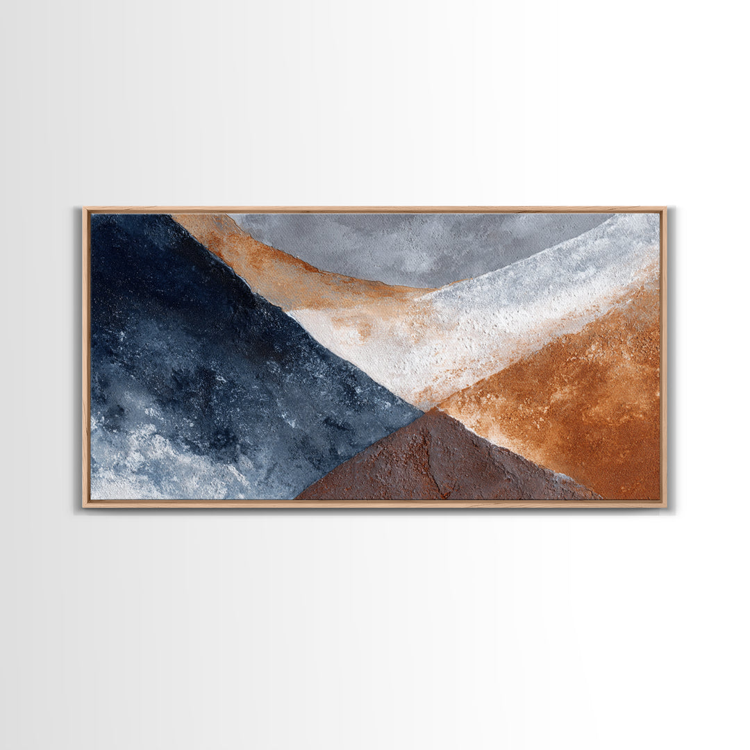 Monochrome Stone Texture Abstraction Canvas Print, Living Room Art, Art Print, Living Room Decor, Abstract Art, Living, LIR-2x1-41