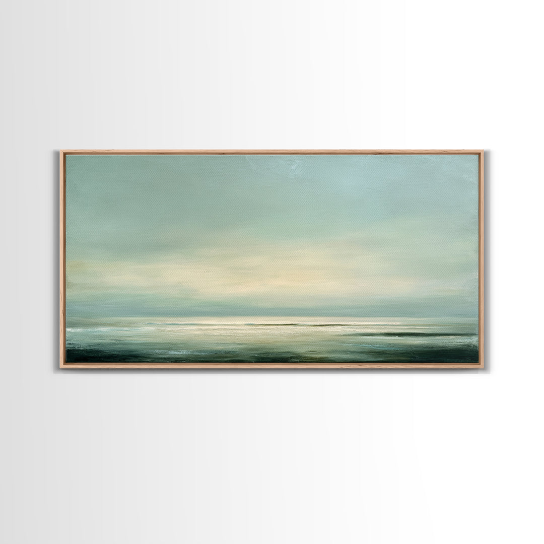 Modern Landscape with Expansive Calm Sky Canvas Print, Living Room Art, Art Nouveau, Living Room Decor, Fine Art, Living, LIR-2x1-47