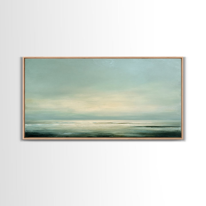 Modern Landscape with Expansive Calm Sky Canvas Print, Living Room Art, Art Nouveau, Living Room Decor, Fine Art, Living, LIR-2x1-47