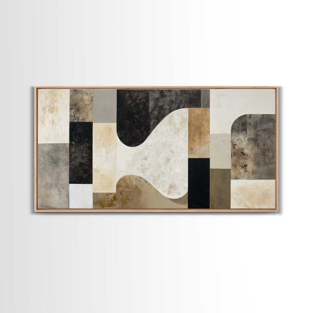 Textured Plaster Abstract Canvas Print, Living Room Art, Living Room Decor, Abstract Art, Living, Dopamine Decor, LIR-2x1-49