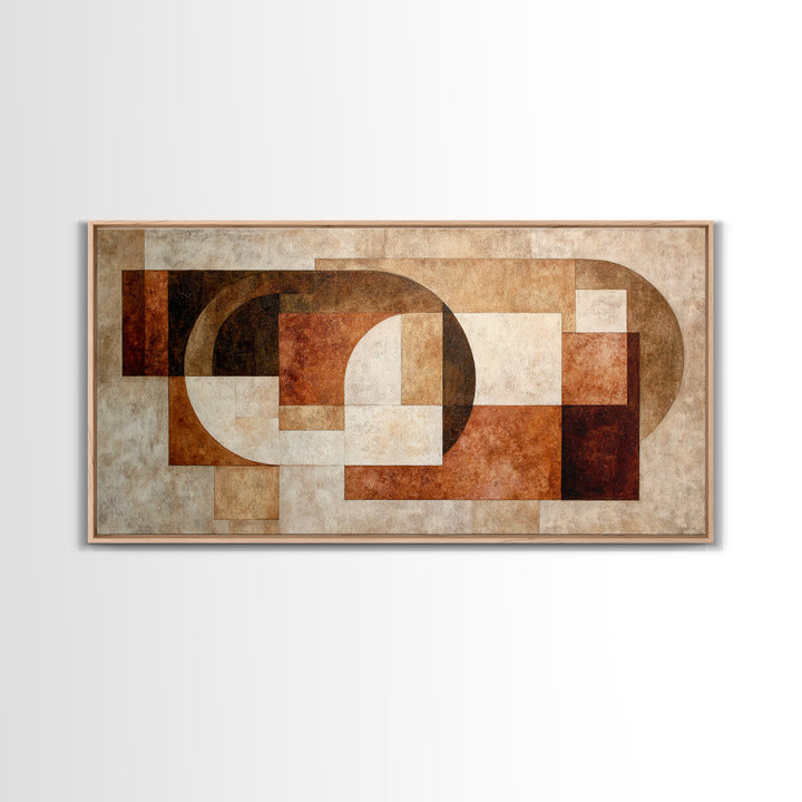 Monochrome Stone Texture Abstraction Framed Canvas Print, Living Room Art, Oil Painting, Living Room Decor, Fine Art, Living, LIR-2x1-65
