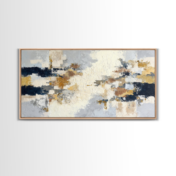 Textured Plaster Abstract Canvas Print, Living Room Art, Living Room Decor, Abstract Art, Living, Dopamine Decor, LIR-2x1-73