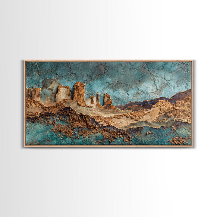 Earthy Desert Landscape Framed Canvas Print, Living Room Art, Luxury Decor, Living Room Decor, Fine Art, Living, Home, LIR-2x1-8