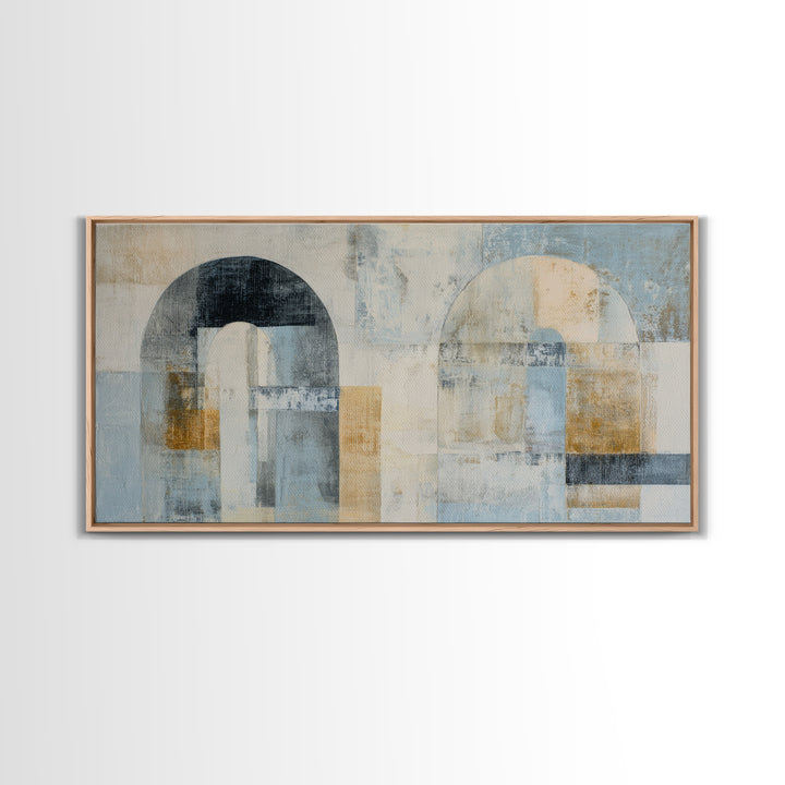 Black and White Architectural Arch Composition Framed Canvas Print, Living Room Art, New Home Gift, Living Room Decor, Living, LIR-2x1-99