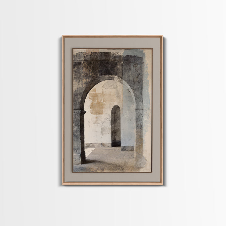 Black and White Architectural Arch Composition Canvas Print, Living Room Art, Minimalist Decor, Living Room Decor, Living, LIR-2x3-15