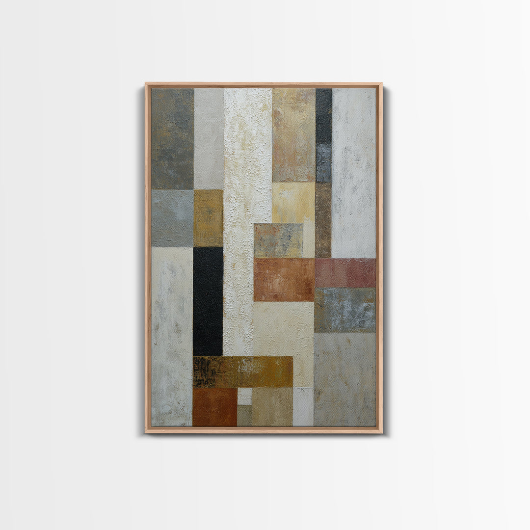 Mid Century Geometric Artwork Canvas Print, Living Room Art, Gallery Decor, Living Room Decor, Fine Art, Living, Wall Art, LIR-2x3-16