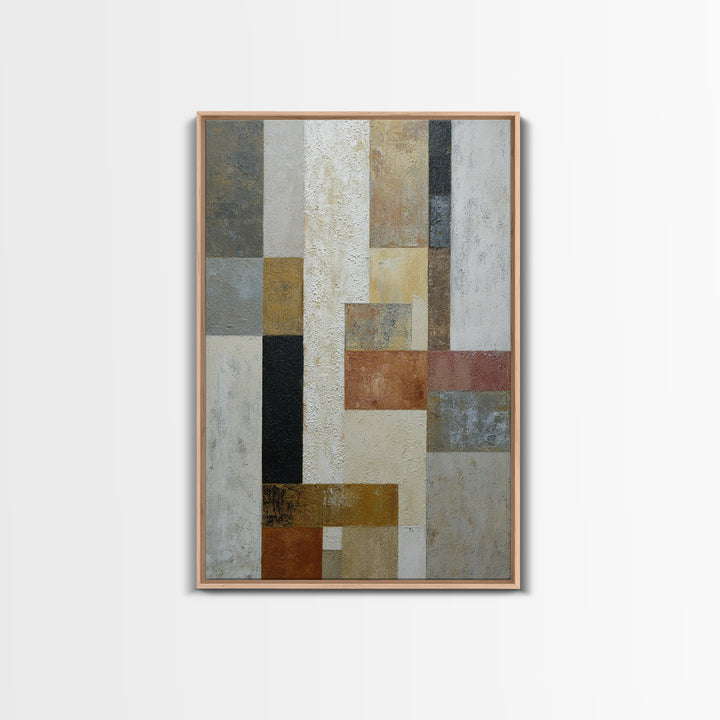 Mid Century Geometric Artwork Canvas Print, Living Room Art, Gallery Decor, Living Room Decor, Fine Art, Living, Wall Art, LIR-2x3-16