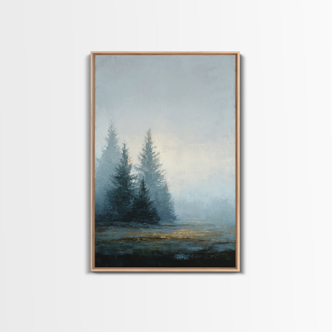 Minimal Scandinavian Forest Framed Canvas Print, Living Room Art, Home, Living Room Decor, Fine Art, Living, Pet Portraits, LIR-2x3-21