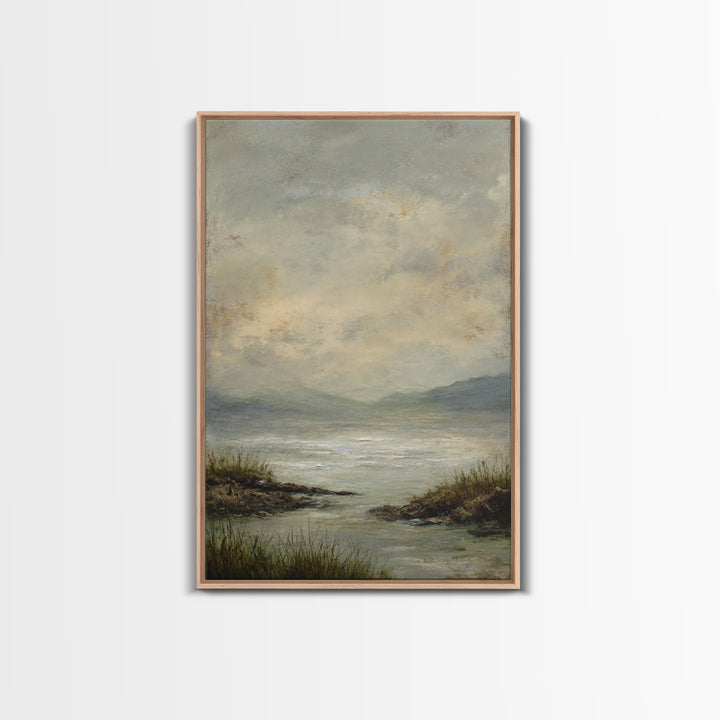 Large Cloudscape with Gentle Movement Framed Canvas Print, Living Room Art, New Home Gift, Living Room Decor, Fine Art, Living, LIR-2x3-75