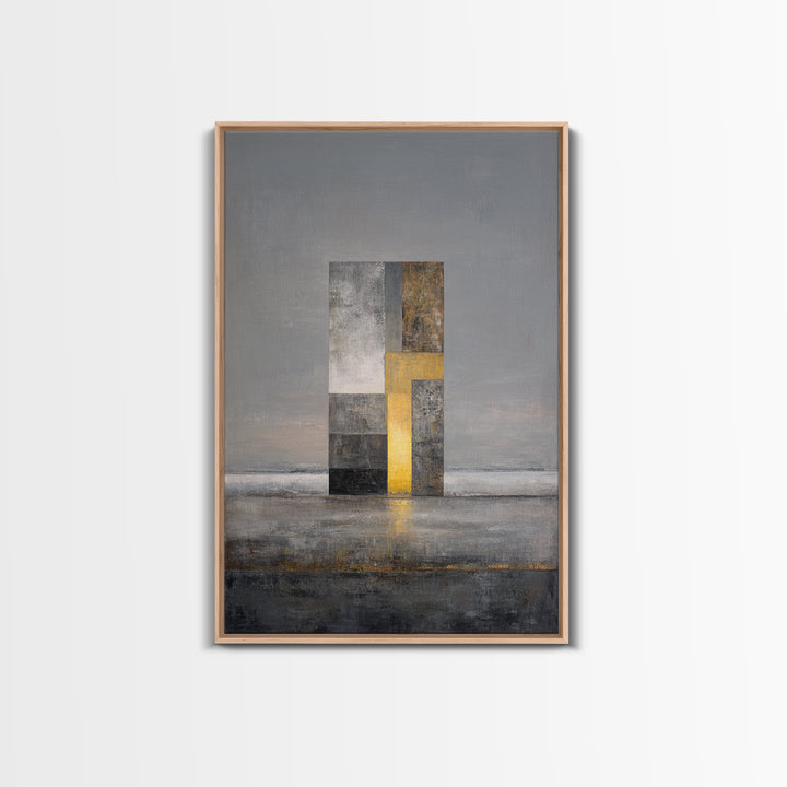 Modern City Skyline Framed Canvas Print, Living Room Art, Mid Century Modern, Living Room Decor, Abstract Art, Living, LIR-2x3-78