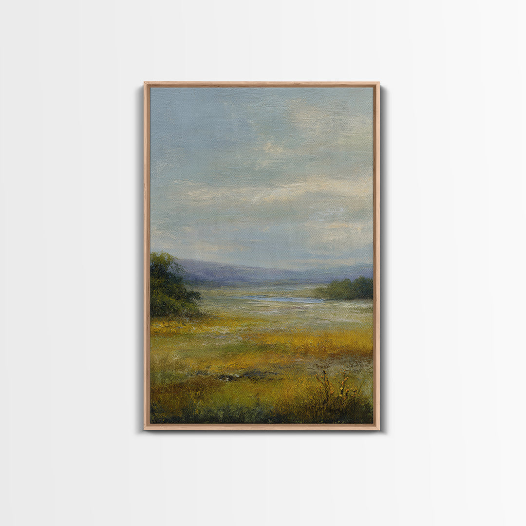 Quiet Meadow Landscape Canvas Print, Living Room Art, Large Wall Art, Living Room Decor, Fine Art, Living, Dopamine Decor, LIR-2x3-79