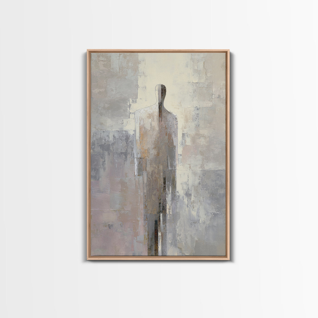 Oversized Line Figure Framed Canvas Print, Living Room Art, Pet Portraits, Living Room Decor, Oil Painting, Living, LIR-2x3-97