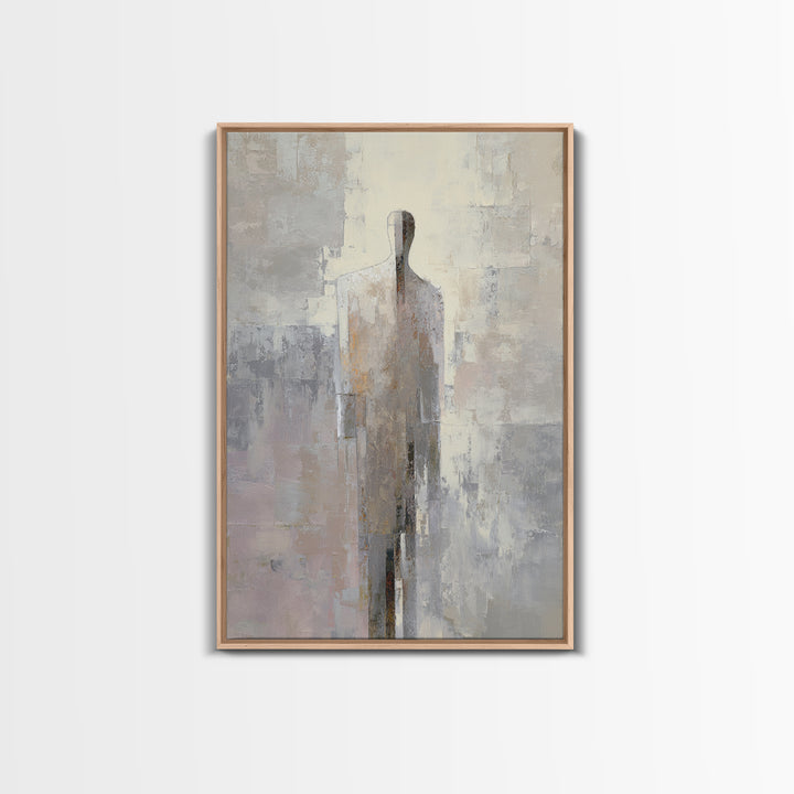 Oversized Line Figure Framed Canvas Print, Living Room Art, Pet Portraits, Living Room Decor, Oil Painting, Living, LIR-2x3-97