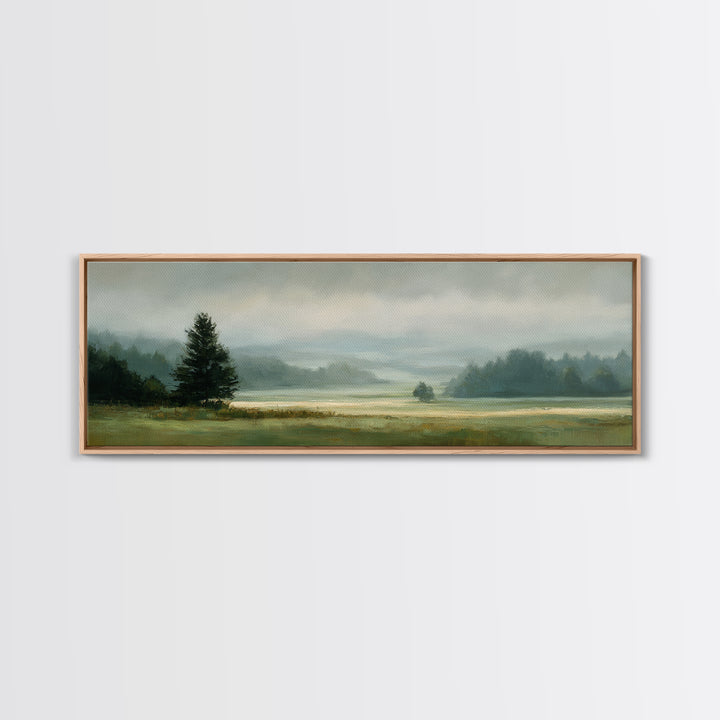 Quiet Meadow Landscape Framed Canvas Print, Living Room Art, Gallery Decor, Living Room Decor, Fine Art, Living, Wall Art, LIR-3x1-15
