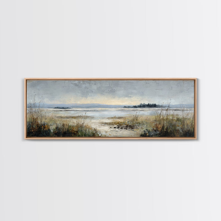 Modern Landscape with Expansive Calm Sky Canvas Print, Living Room Art, Luxury Decor, Living Room Decor, Fine Art, Living, LIR-3x1-19