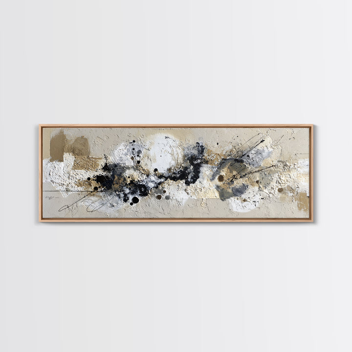 Textured Plaster Abstract Canvas Print, Living Room Art, Oversized Wall Art, Living Room Decor, Abstract Art, Living, LIR-3x1-21