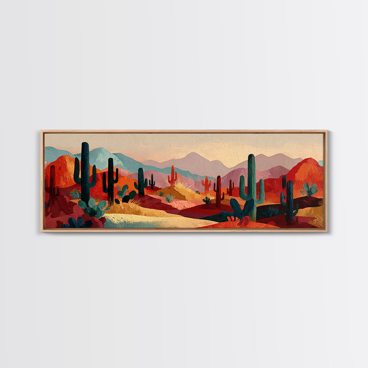 Earthy Desert Landscape Canvas Print, Living Room Art, Abstract Wall Art, Living Room Decor, Fine Art, Living, Boho Decor, LIR-3x1-4