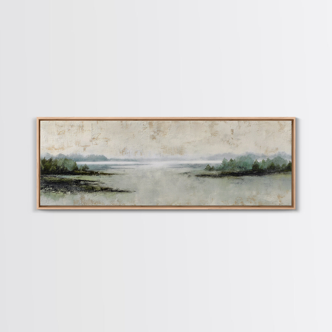 Minimal Scandinavian Forest Framed Canvas Print, Living Room Art, Modern Wall Art, Living Room Decor, Oil Painting, Living, LIR-3x1-53