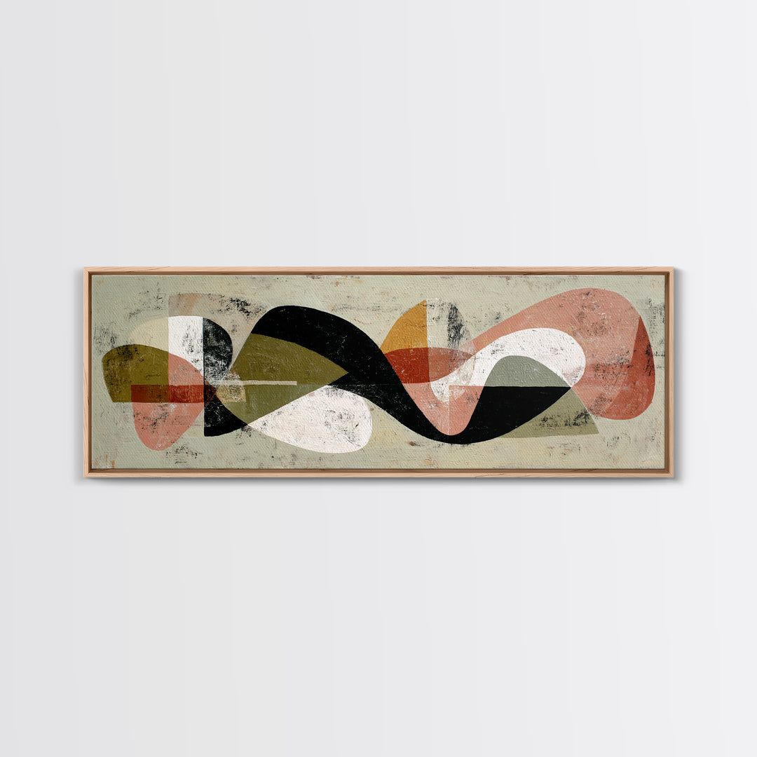 Abstract Organic Shapes Framed Canvas Print, Living Room Art, Wall Decor, Living Room Decor, Fine Art, Living, Abstract Art, LIR-3x1-55