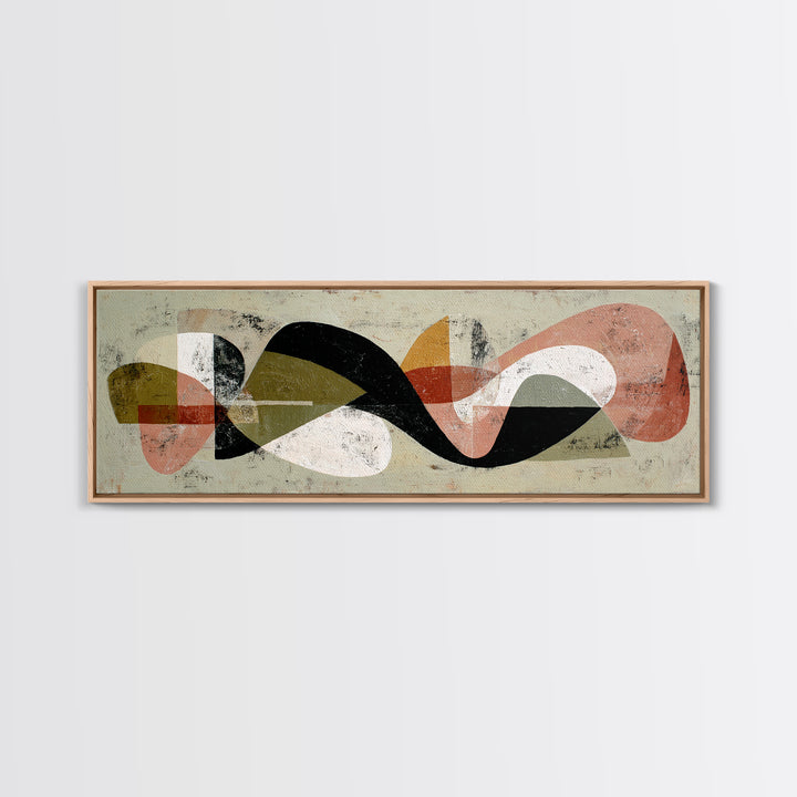 Abstract Organic Shapes Framed Canvas Print, Living Room Art, Wall Decor, Living Room Decor, Fine Art, Living, Abstract Art, LIR-3x1-55