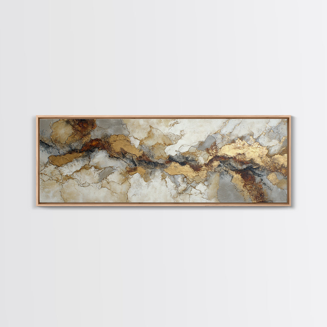 Textured Plaster Abstract Framed Canvas Print, Living Room Art, Gallery Decor, Living Room Decor, Fine Art, Living, Wall Art, LIR-3x1-69