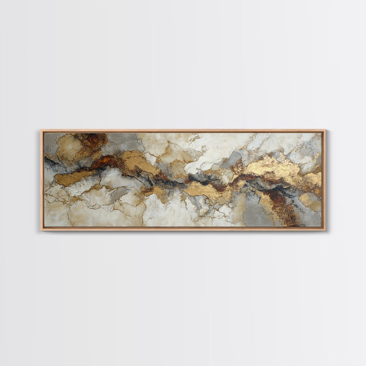 Textured Plaster Abstract Framed Canvas Print, Living Room Art, Gallery Decor, Living Room Decor, Fine Art, Living, Wall Art, LIR-3x1-69